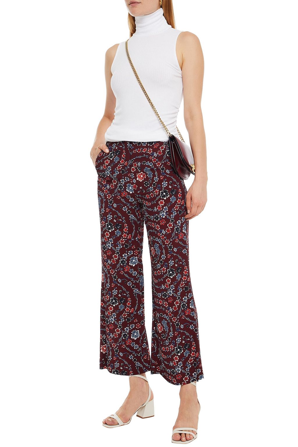 SEE BY CHLOÉ Floral-print crepe wide-leg pants