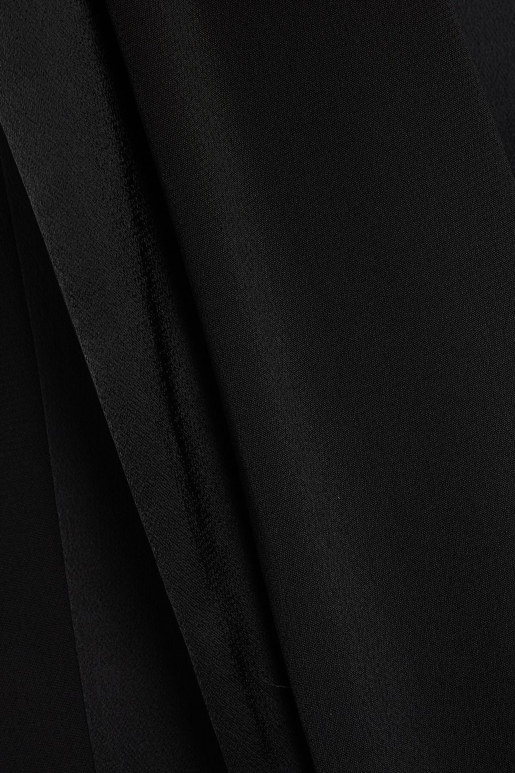 VICTORIA, VICTORIA BECKHAM Satin crepe-paneled gathered cady top