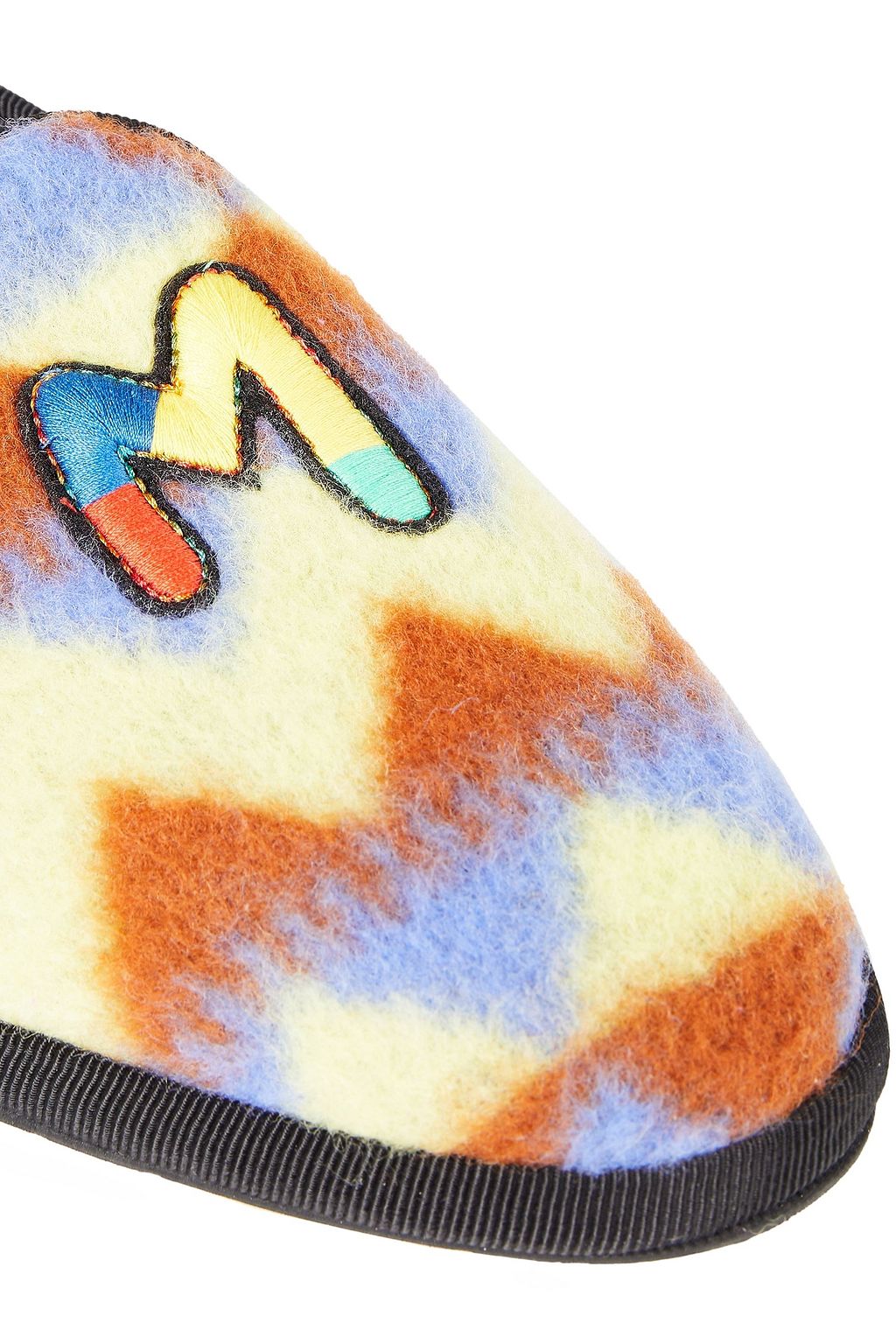 M MISSONI Appliquéd brushed felt slippers