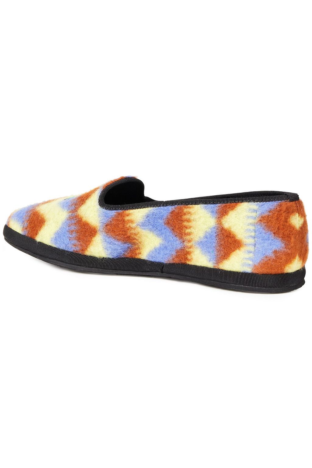 M MISSONI Appliquéd brushed felt slippers