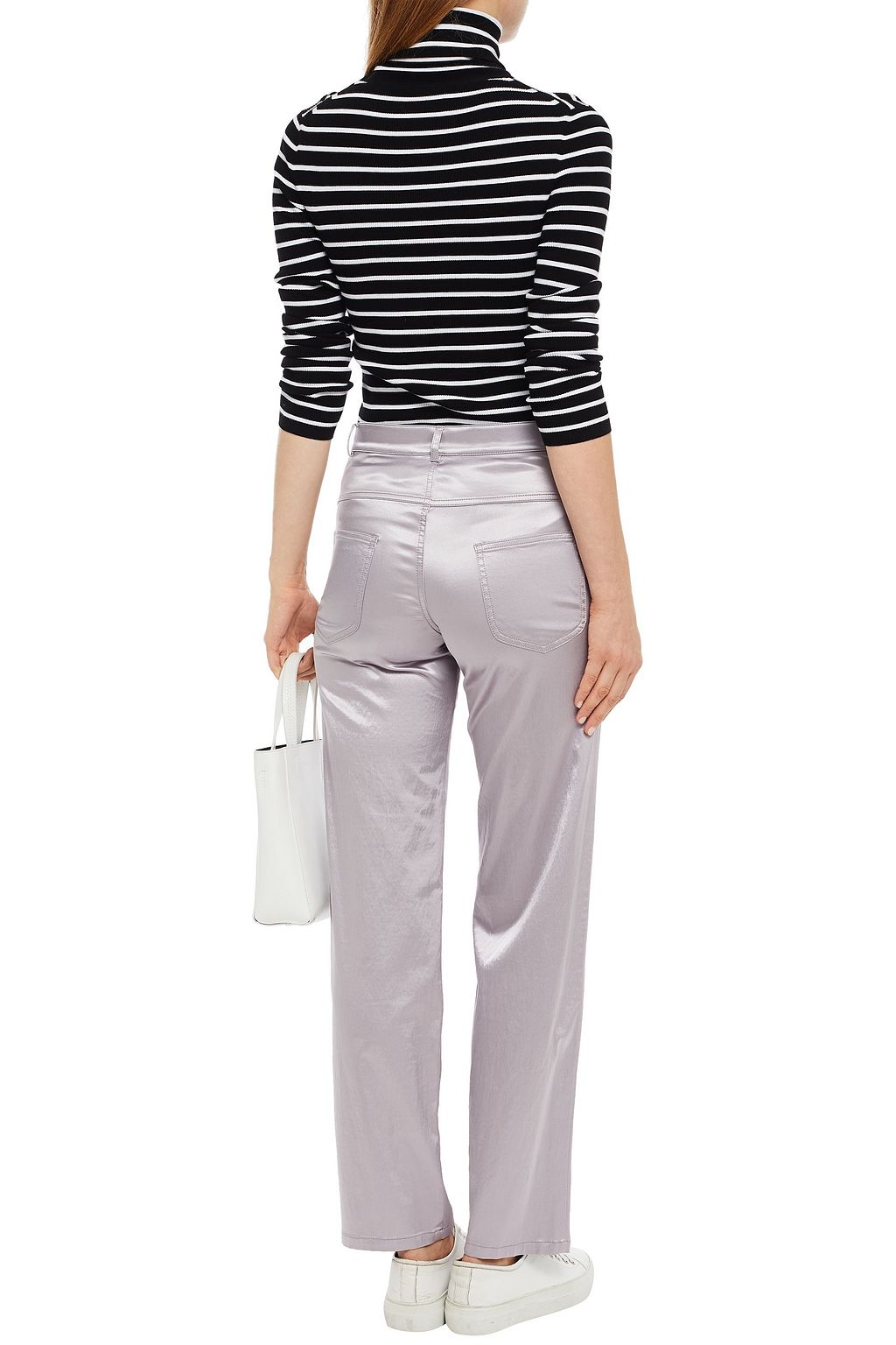 SEE BY CHLOÉ Cotton-blend satin straight-leg pants