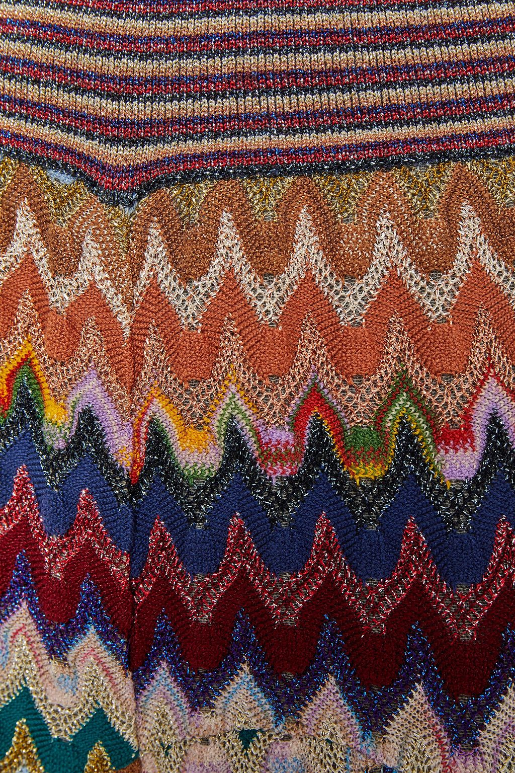MISSONI Metallic crochet-knit wool-blend wide-leg pants