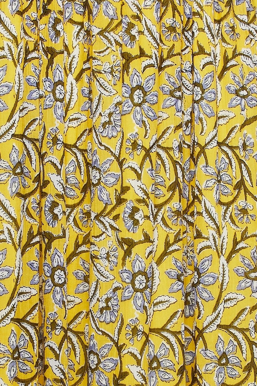 ANTIK BATIK Maria shirred floral-print cotton-gauze midi dress
