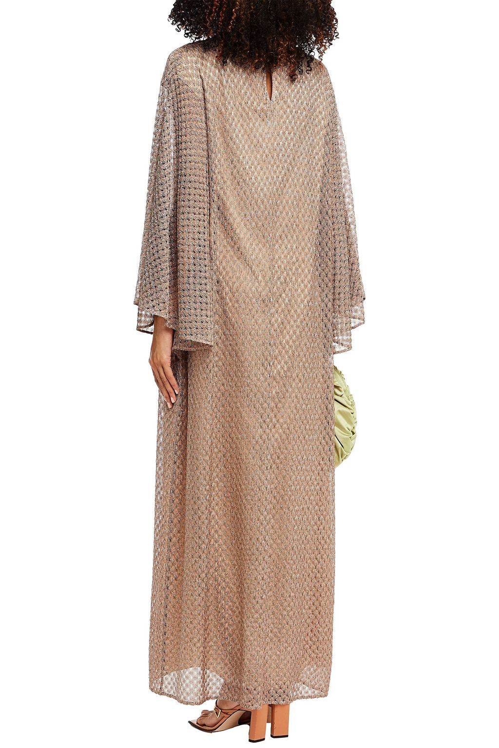 MISSONI Metallic crochet-knit maxi dress