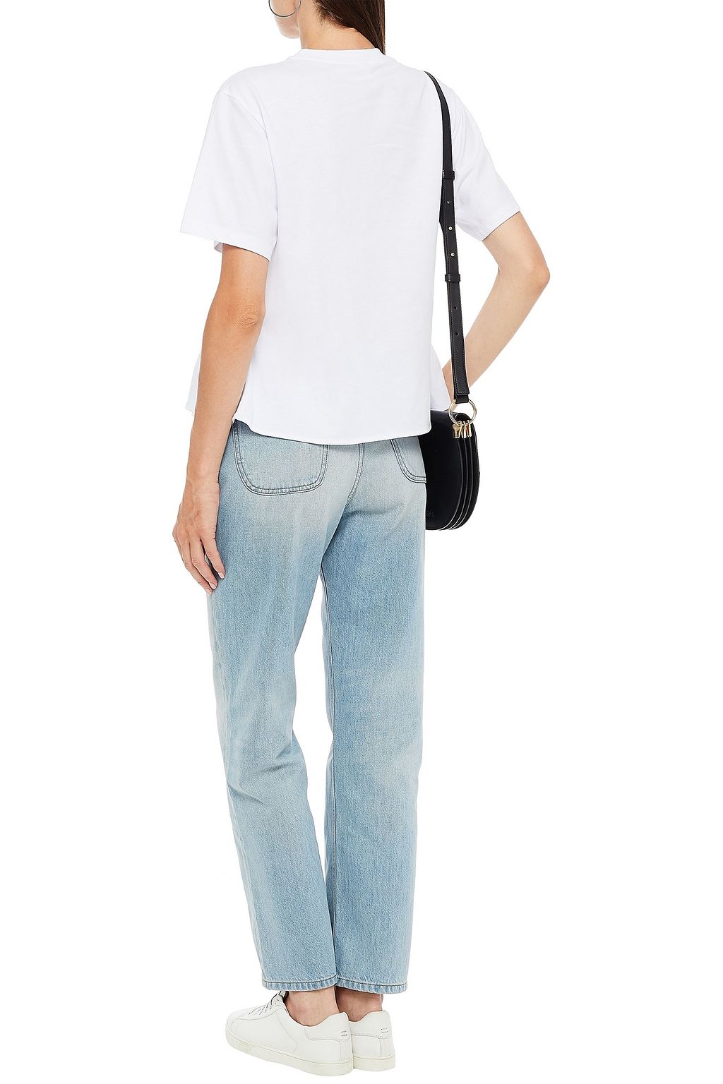 VICTORIA, VICTORIA BECKHAM Gathered organic cotton-jersey T-shirt
