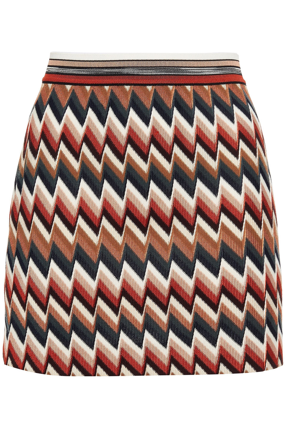 Missoni Woman Crochet-knit Mini Skirt Brick Size 40