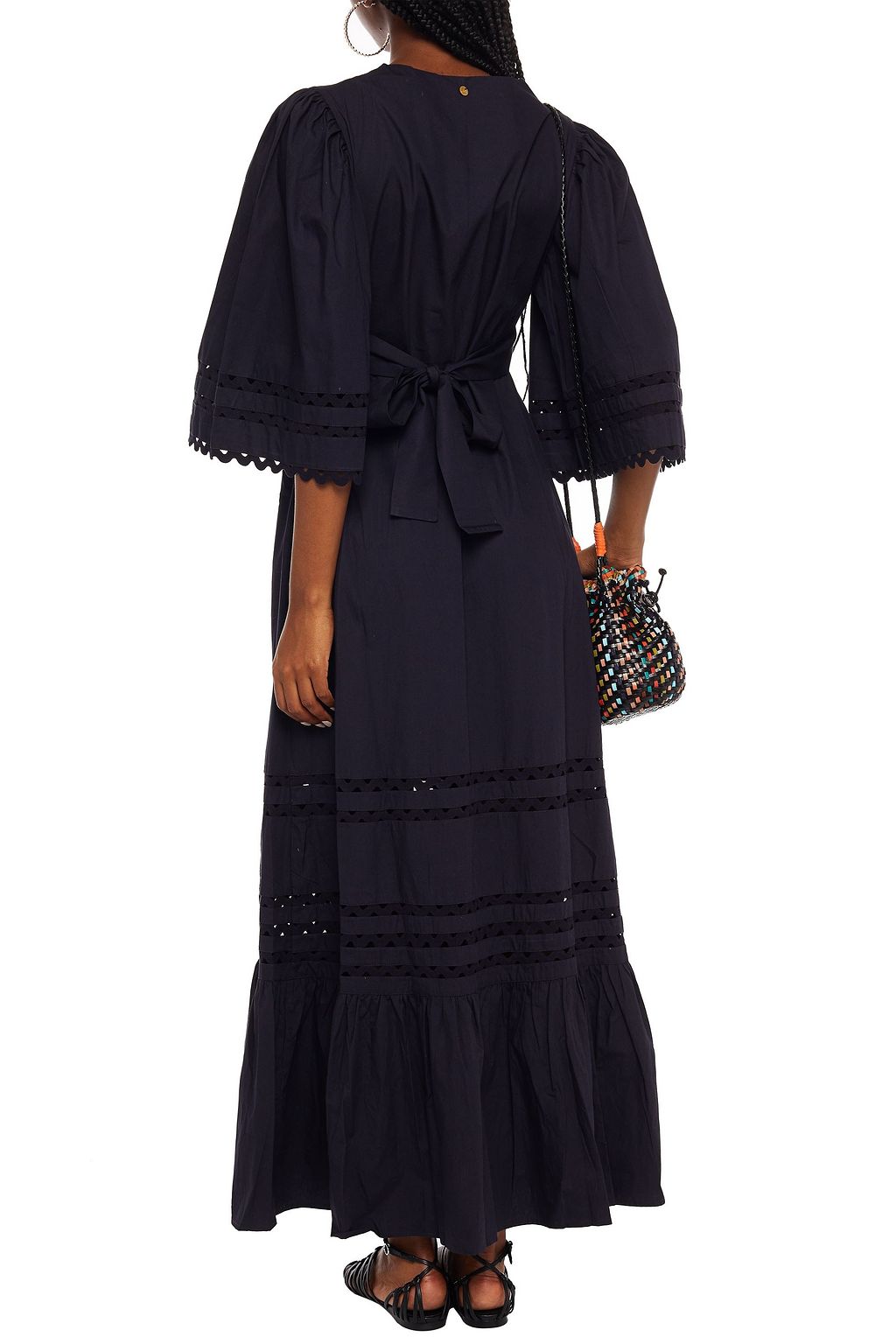 ANTIK BATIK Mali rickrack-trimmed cotton-poplin maxi dress