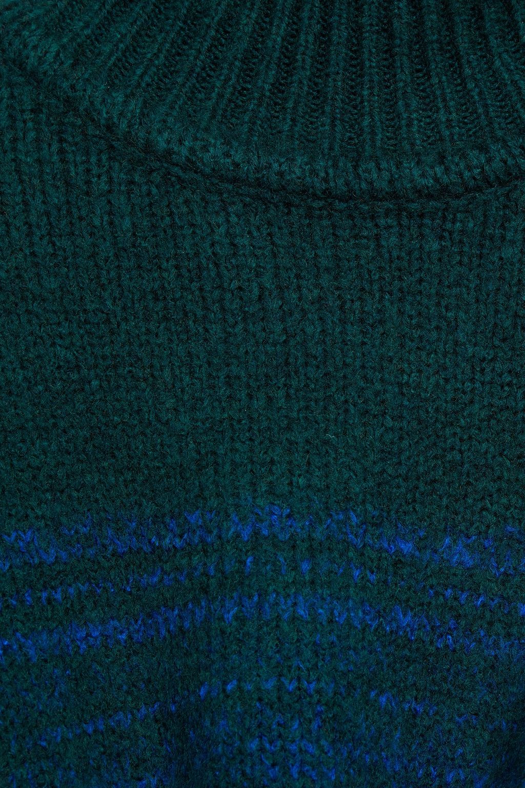 VICTORIA, VICTORIA BECKHAM Dégradé ribbed-knit turtleneck sweater