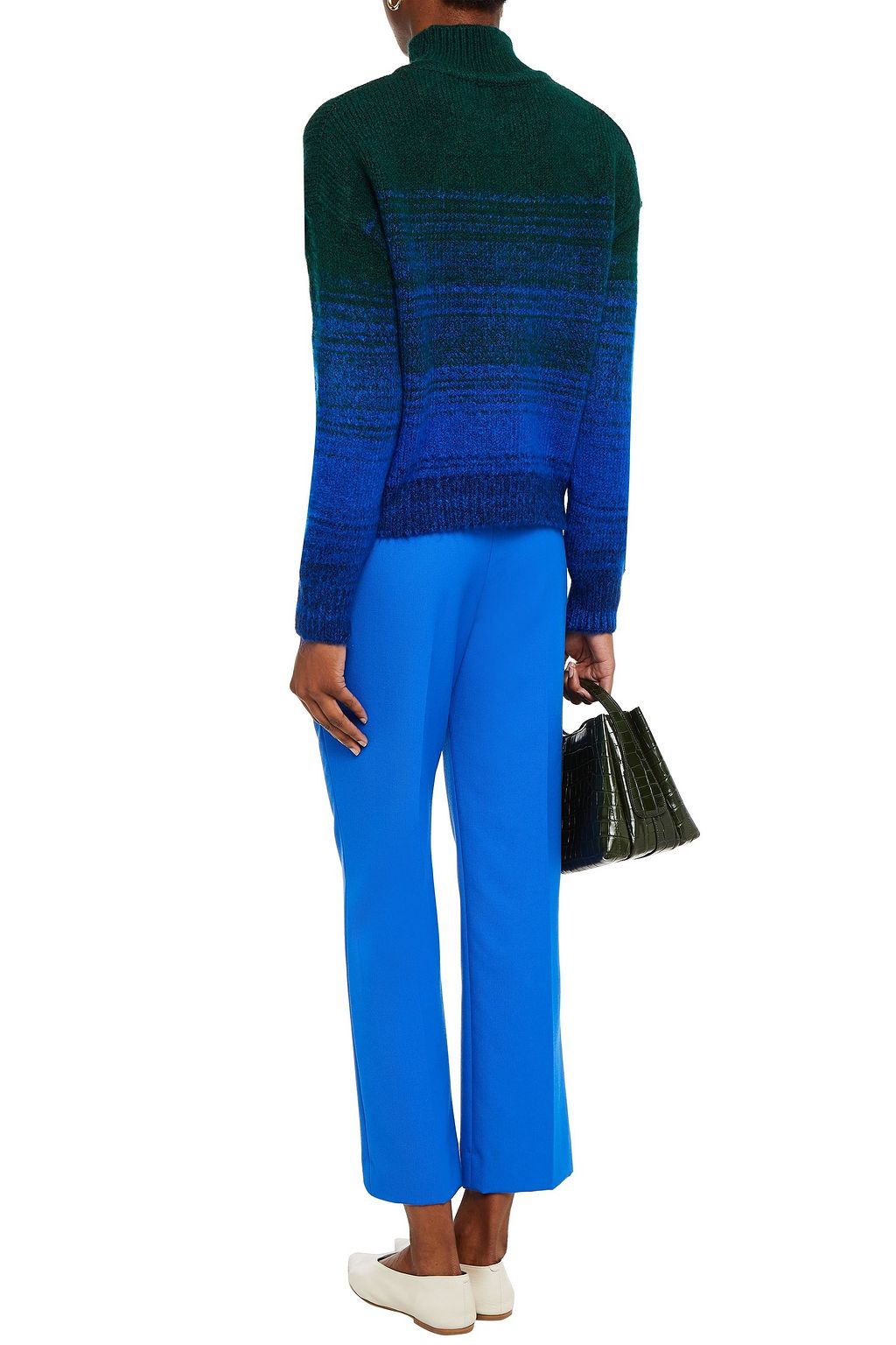 VICTORIA, VICTORIA BECKHAM Dégradé ribbed-knit turtleneck sweater