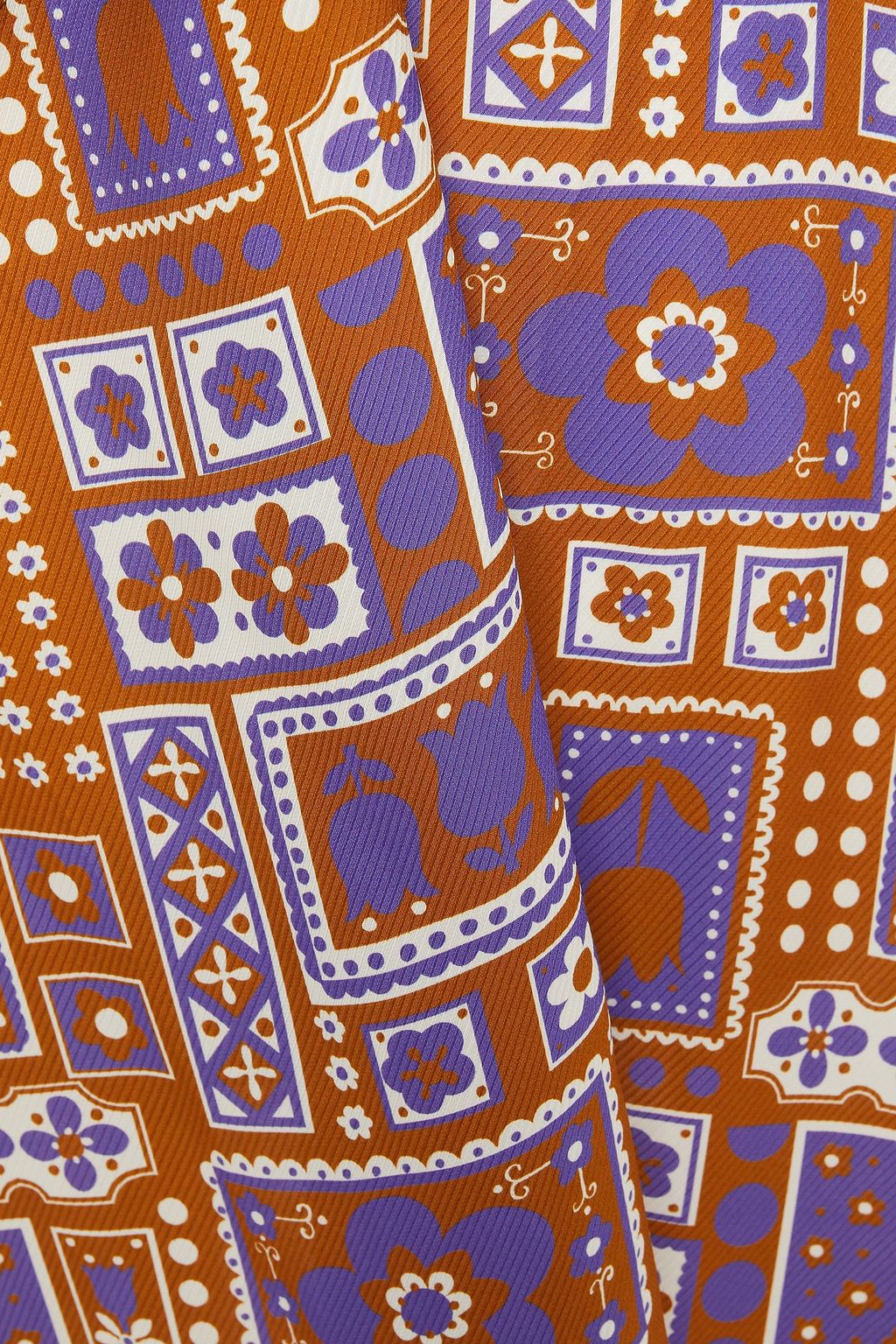 ANTIK BATIK Honoka cutout printed twill midi dress