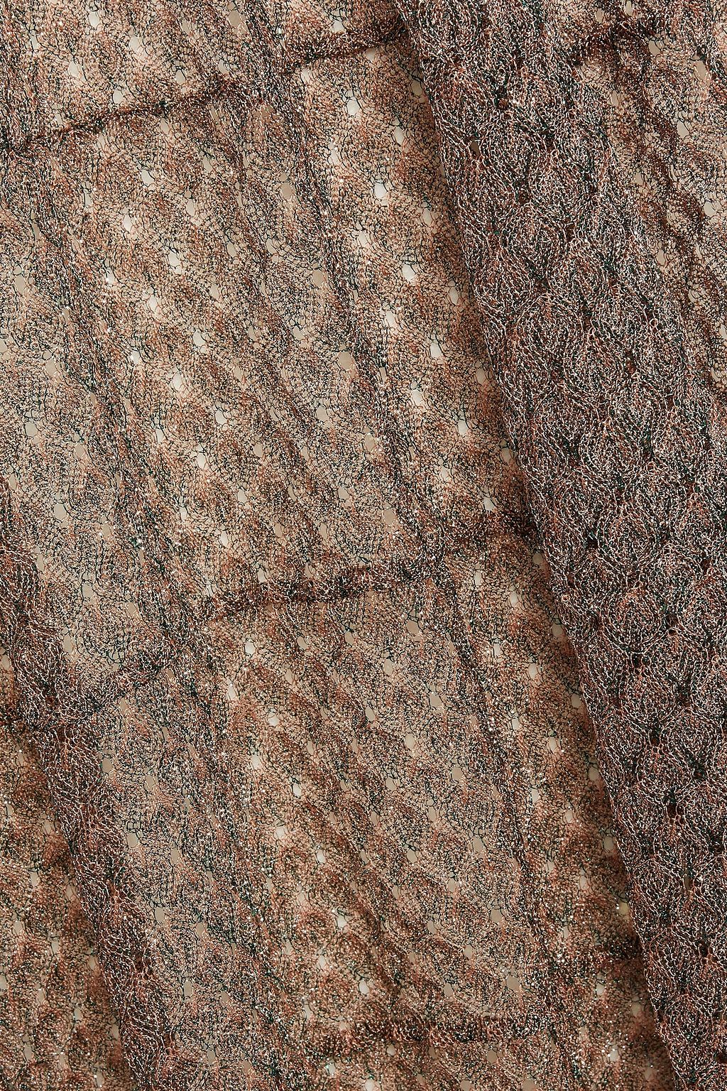 MISSONI Metallic crochet-knit cardigan