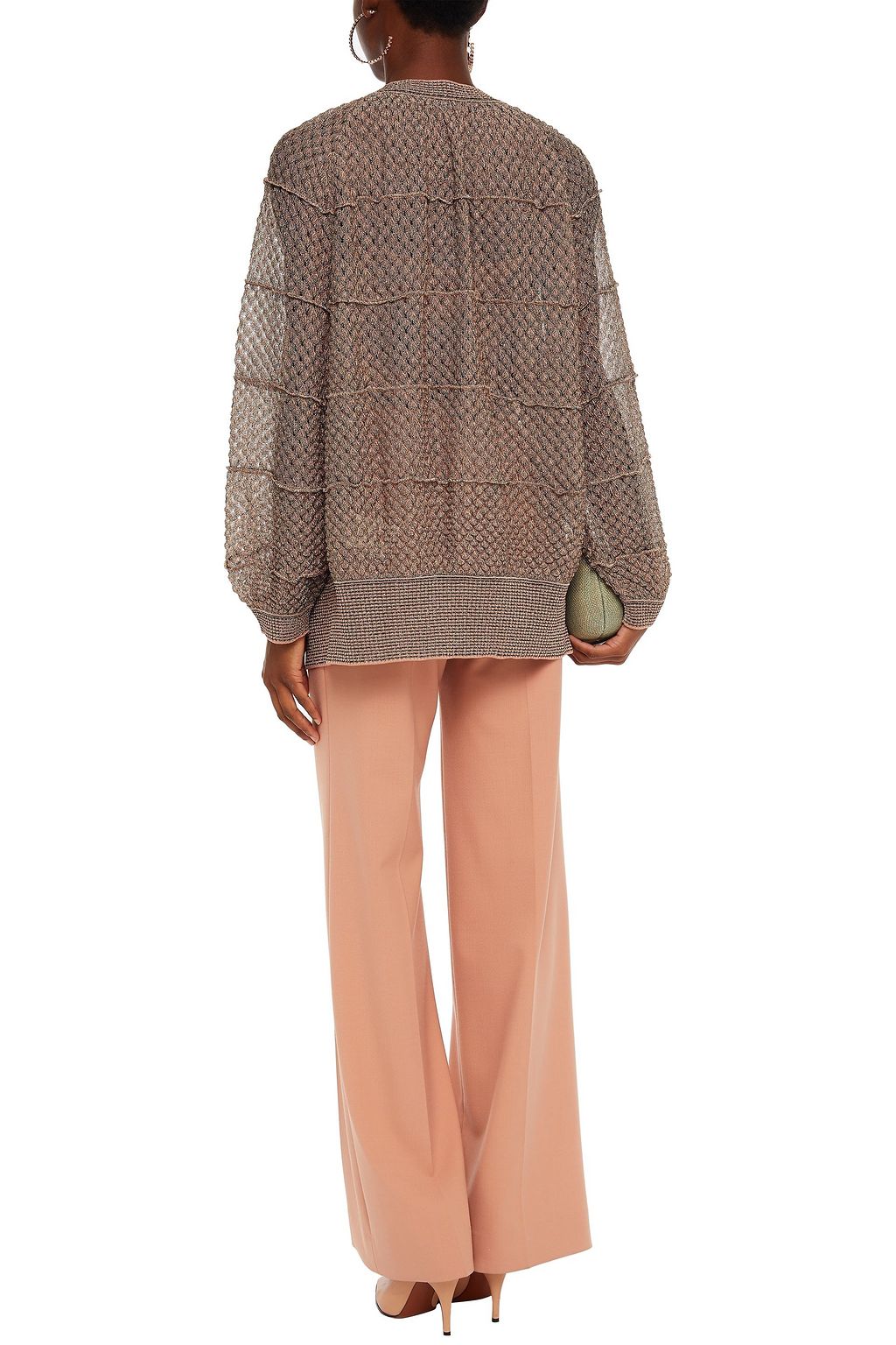MISSONI Metallic crochet-knit cardigan