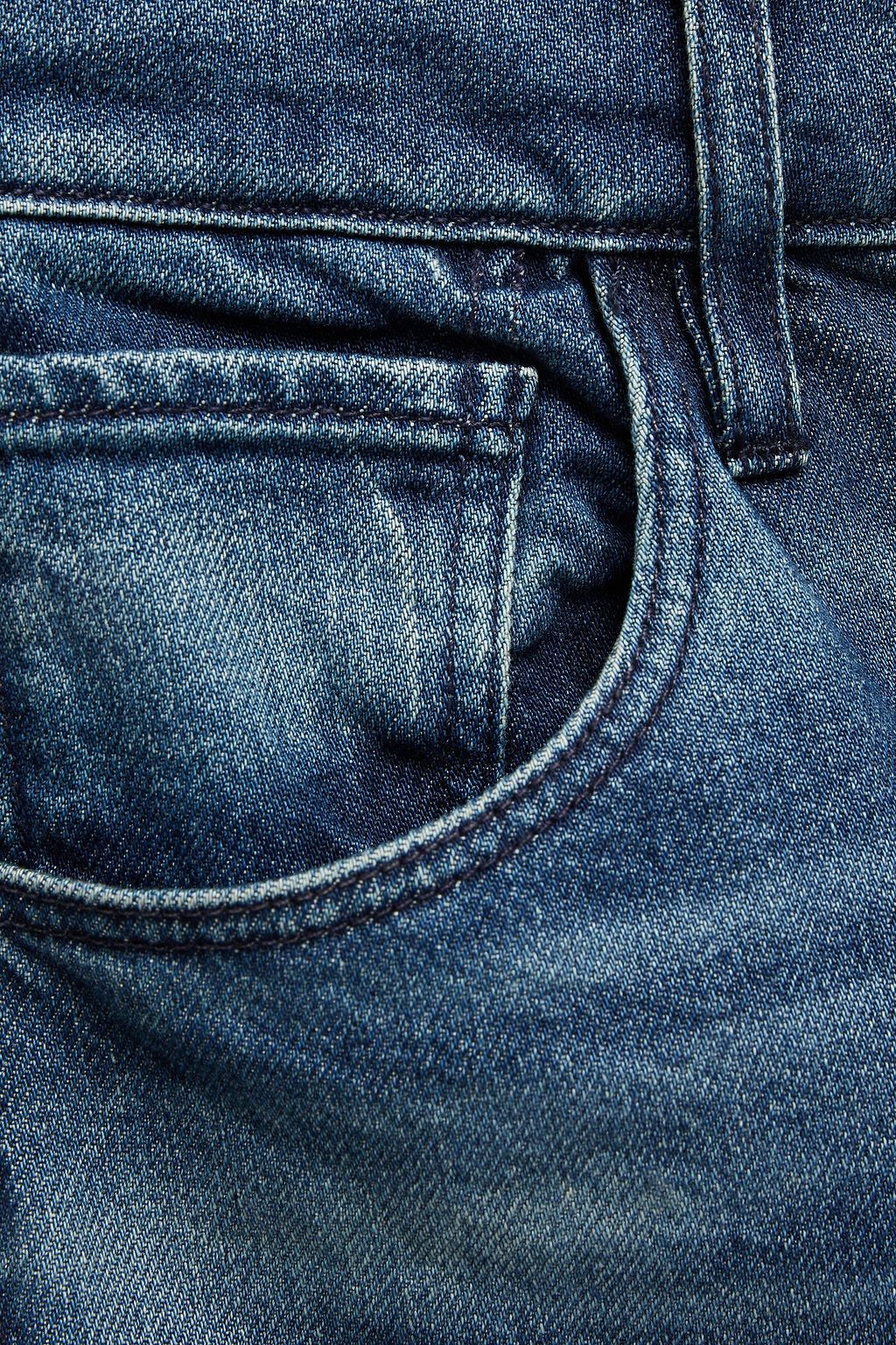 3X1 NYC Cropped faded high-rise skinny jeans