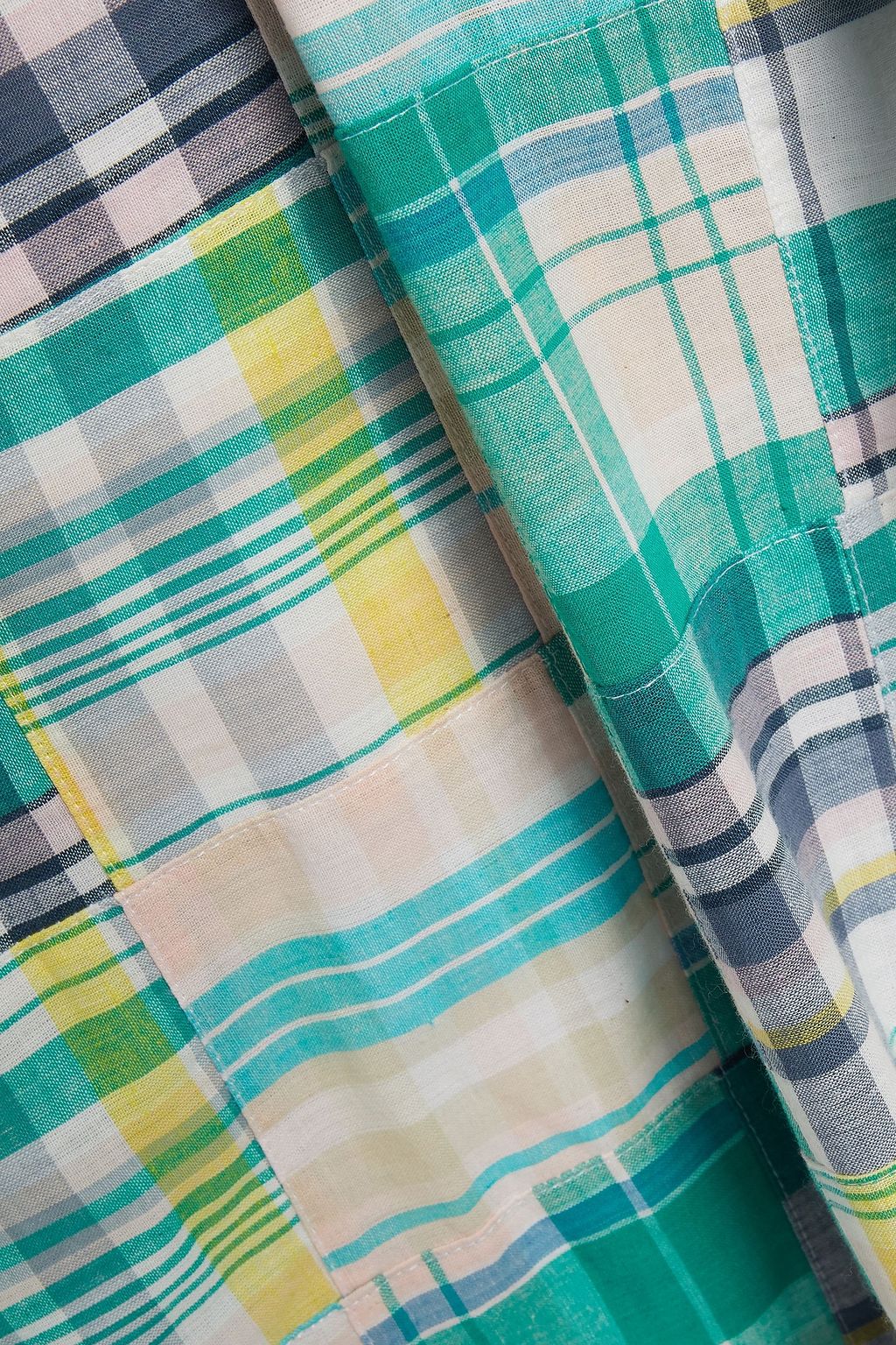 ANTIK BATIK Alama belted checked cotton-voile midi dress