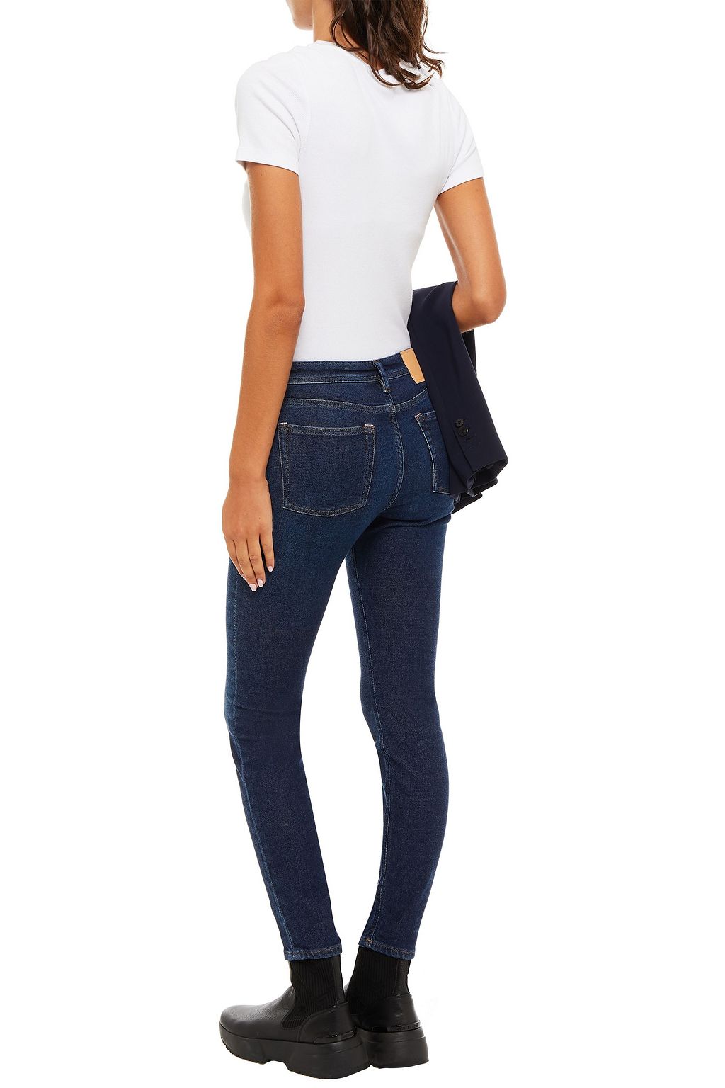 ACNE STUDIOS BLÅ KONST Climb faded mid-rise skinny jeans