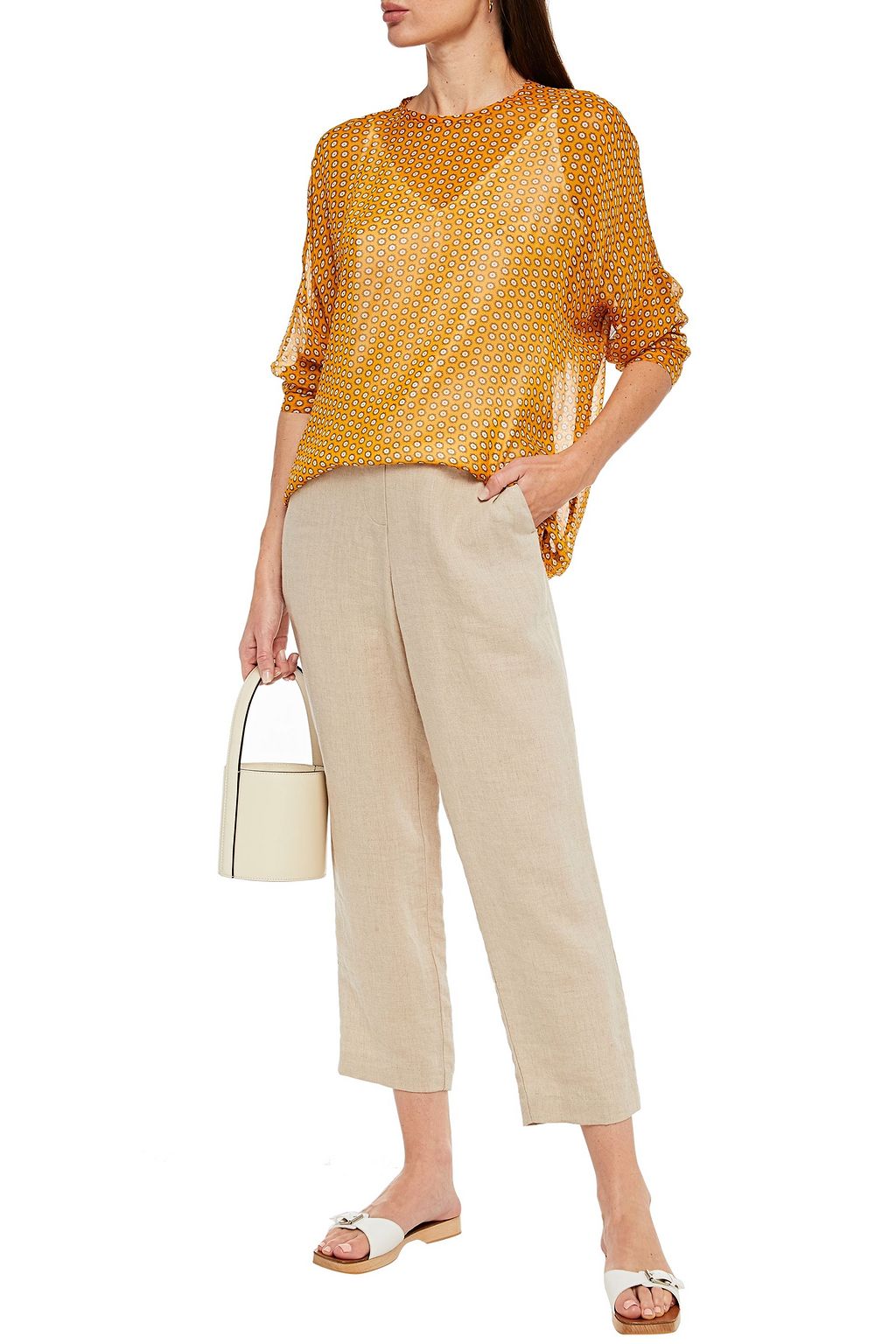 AMERICAN VINTAGE Printed crepon top