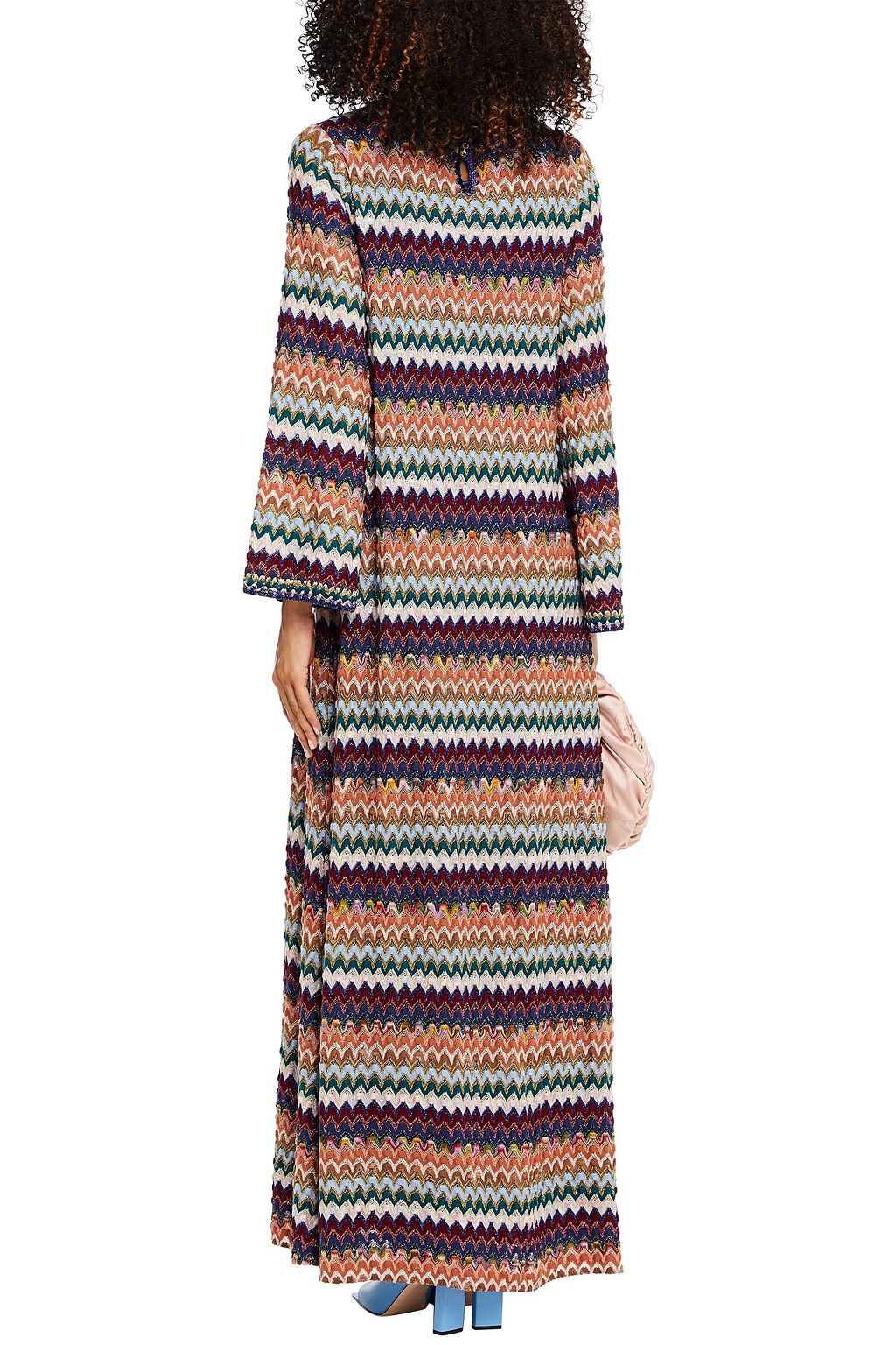 MISSONI Metallic crochet-knit wool-blend kaftan