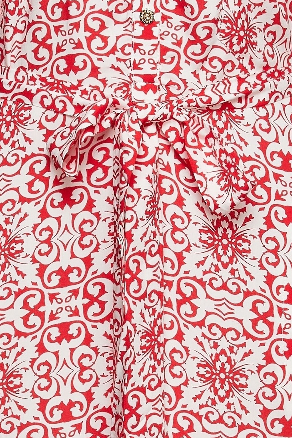 MELISSA ODABASH Lois Amalfi belted printed woven shirt dress