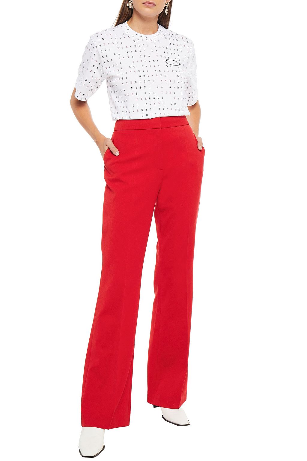 VICTORIA, VICTORIA BECKHAM Printed cotton-jersey T-shirt