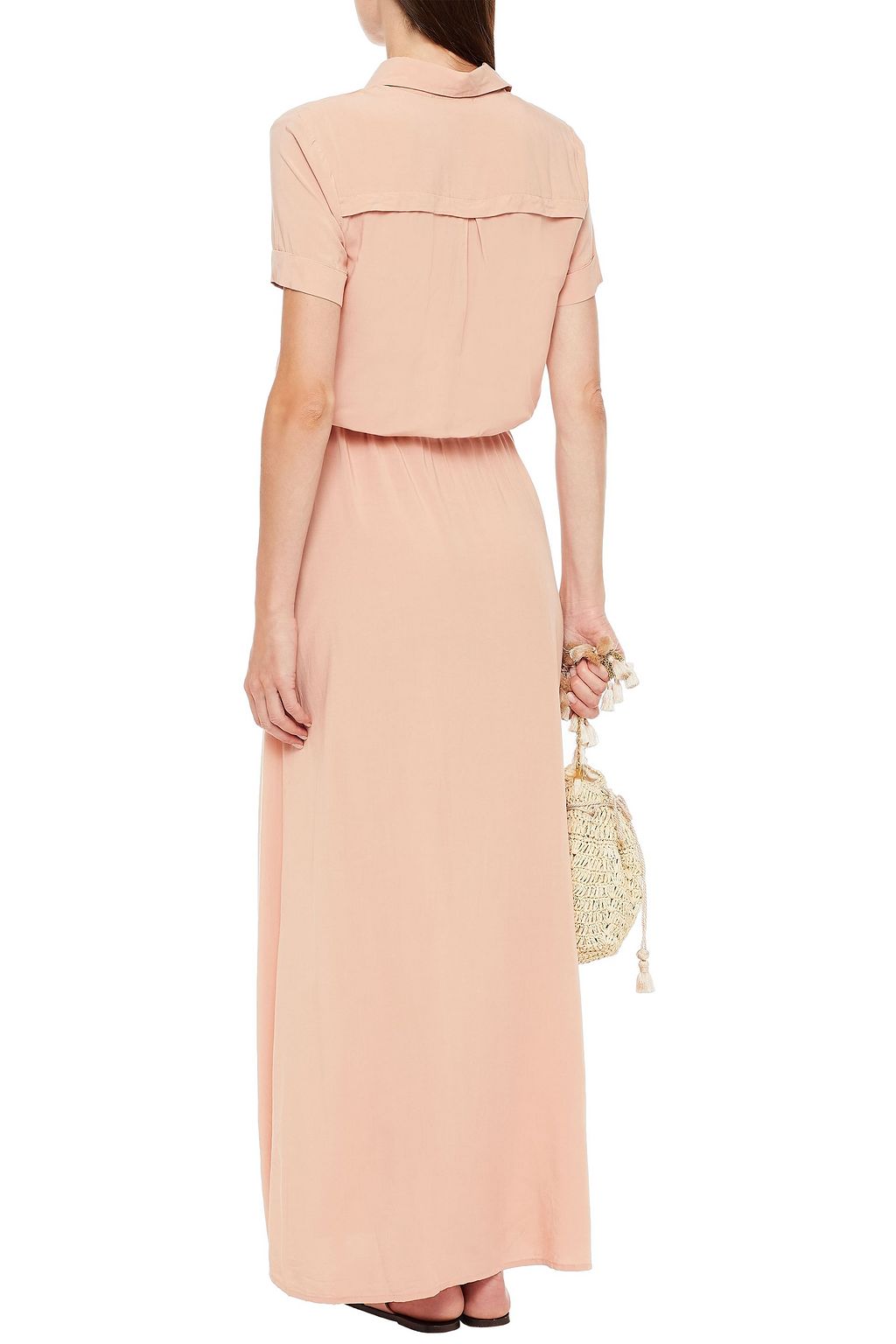 MELISSA ODABASH Naomi voile maxi shirt dress
