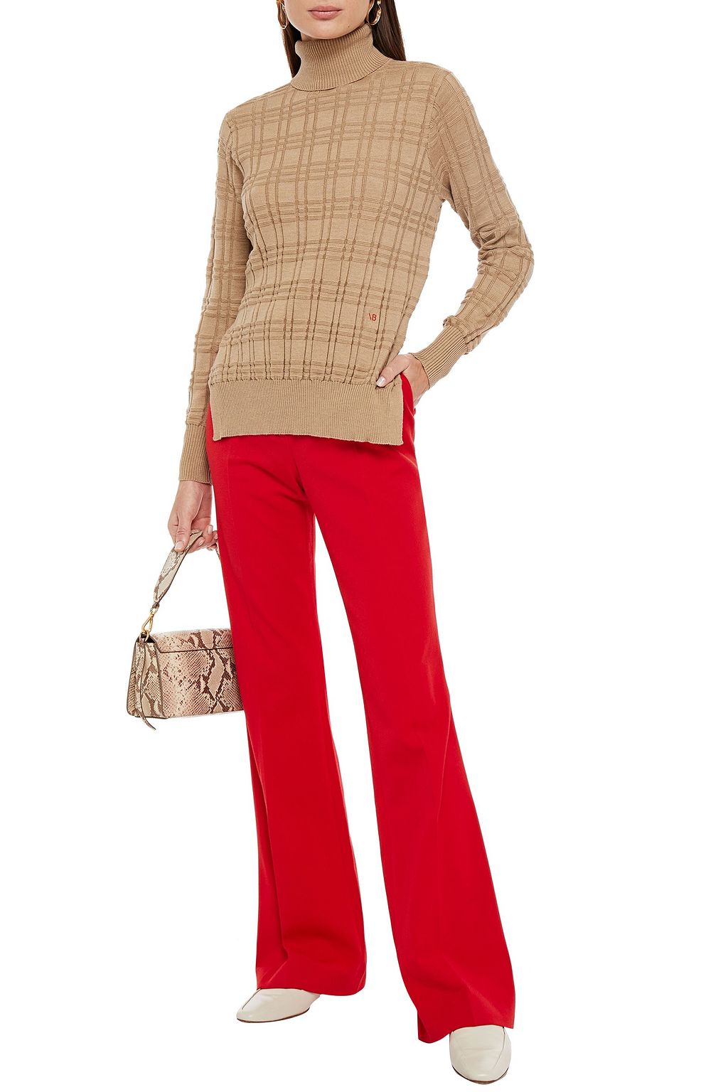 VICTORIA, VICTORIA BECKHAM Crepe flared pants