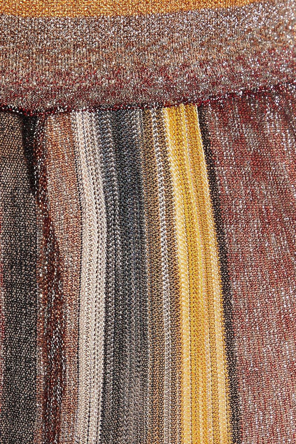 MISSONI Metallic crochet-knit wide-leg pants