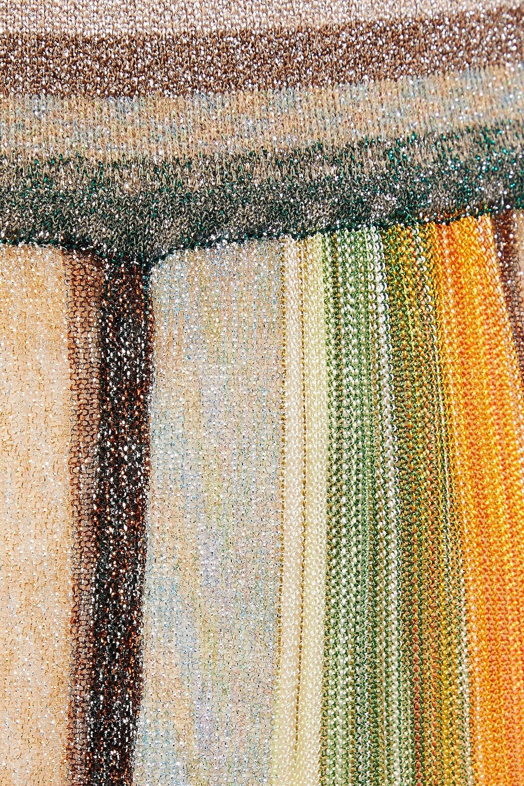 MISSONI Metallic crochet-knit wide-leg pants