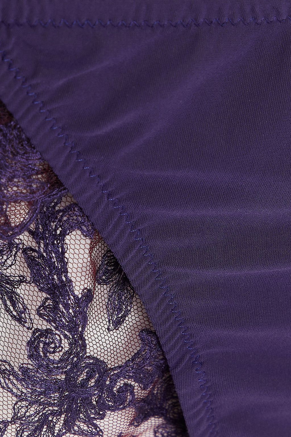 I.D. SARRIERI Embroidered tulle and stretch-jersey low-rise briefs