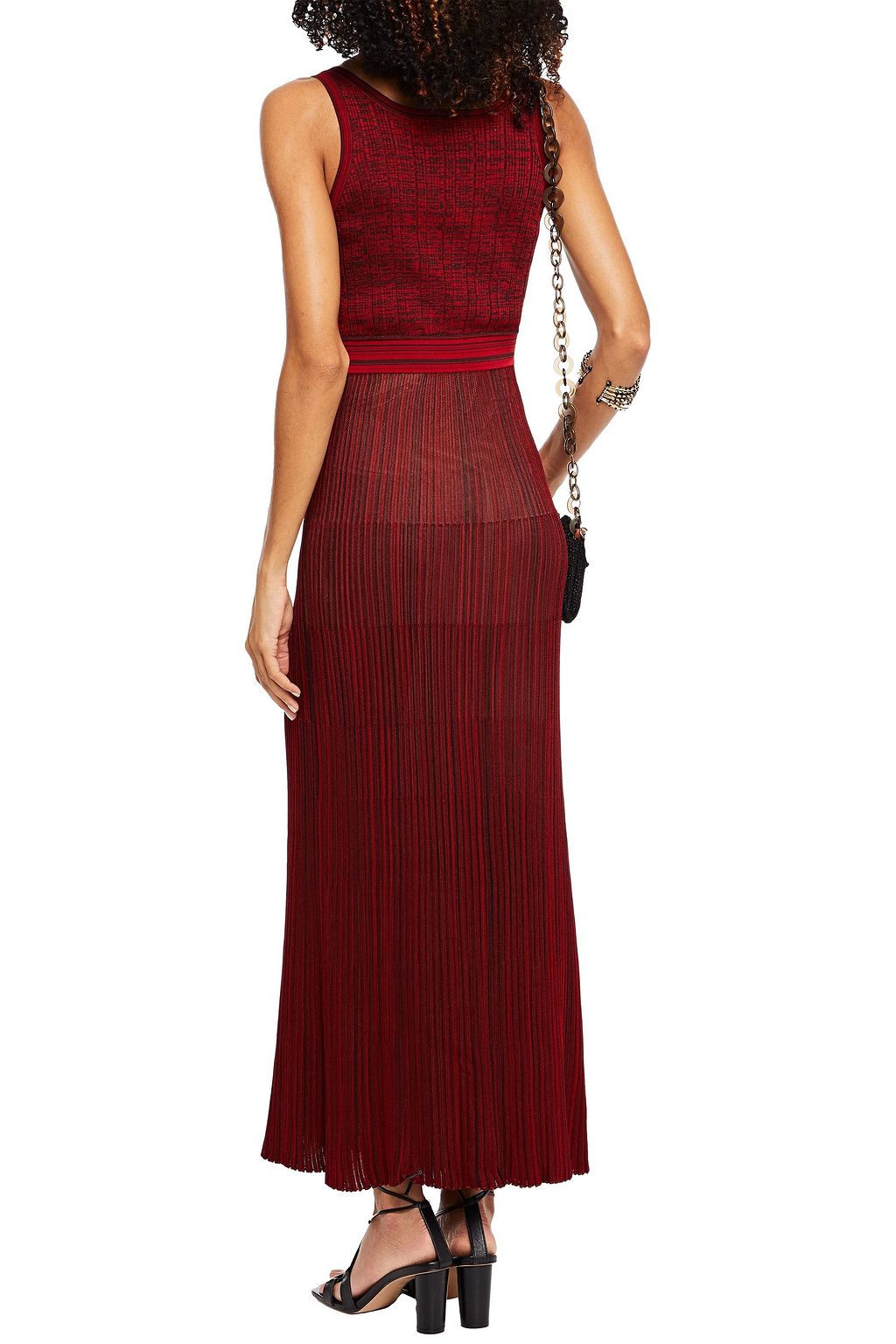 MISSONI Ribbed-knit midi dress