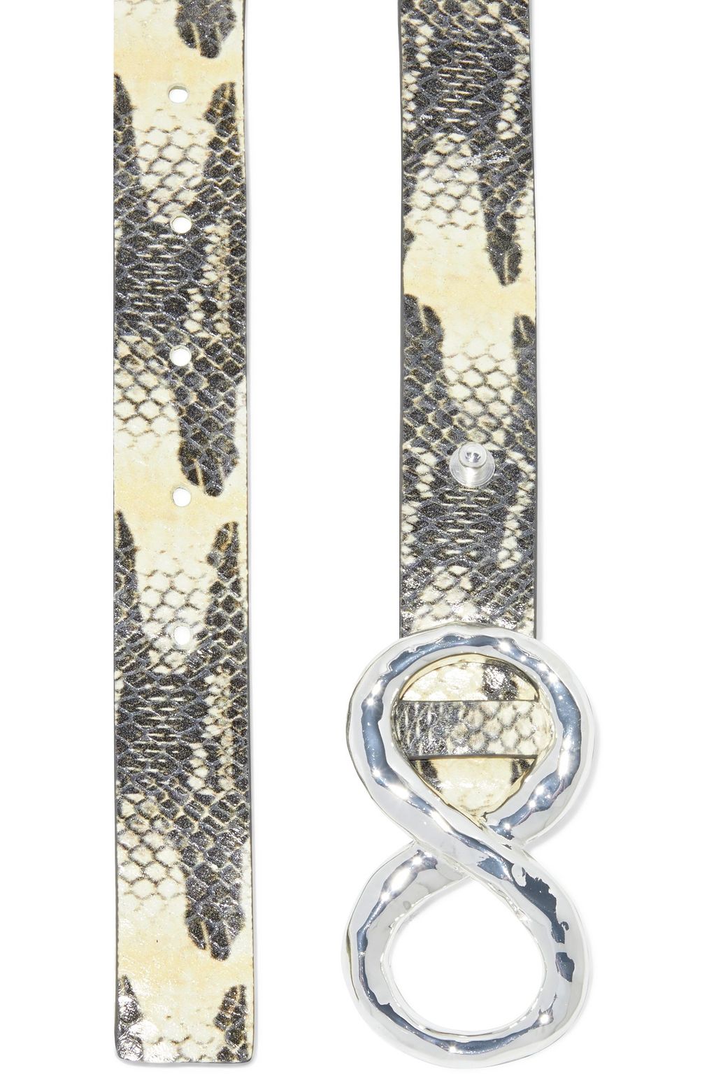 REJINA PYO Infinity lizard-effect leather belt
