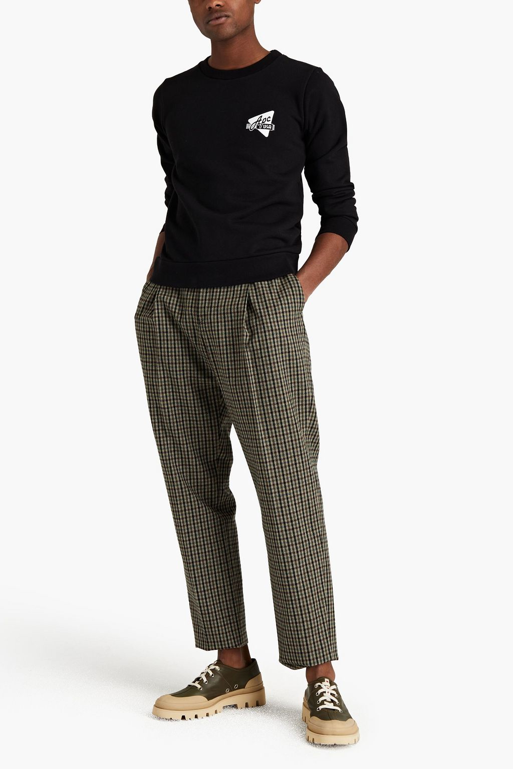 A.P.C. Printed French cotton-terry sweatshirt