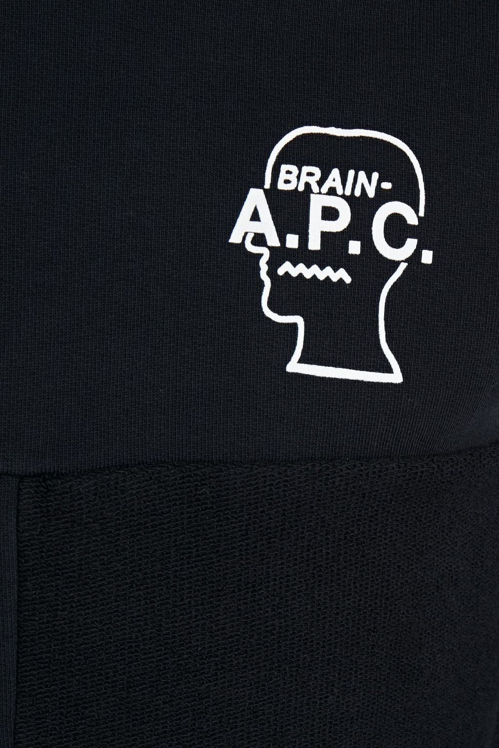 A.P.C. Paneled printed French cotton-terry sweatshirt