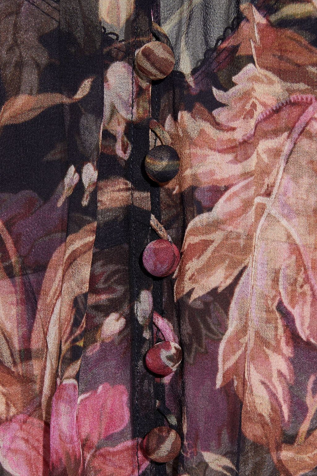 ZIMMERMANN Belted ruffled floral-print silk-georgette mini dress