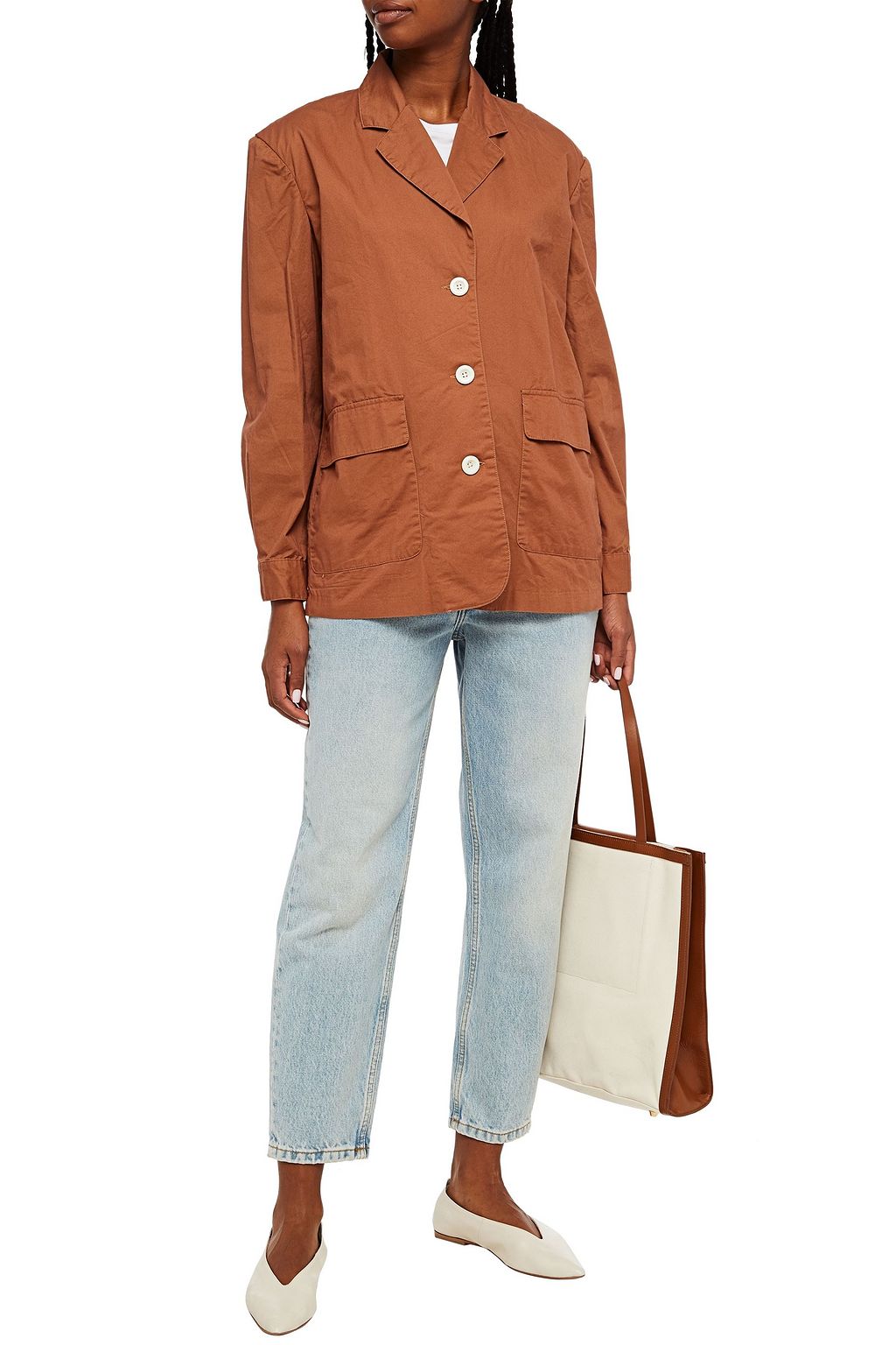 AMERICAN VINTAGE Giony cotton-sateen blazer