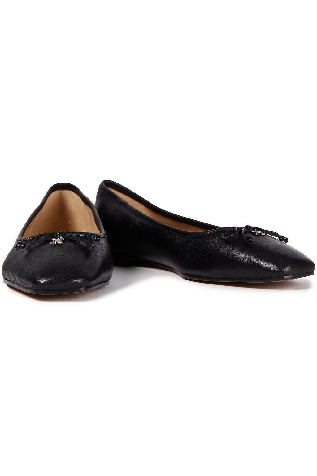 SAM EDELMAN Jillie bow-embellished leather ballet flats