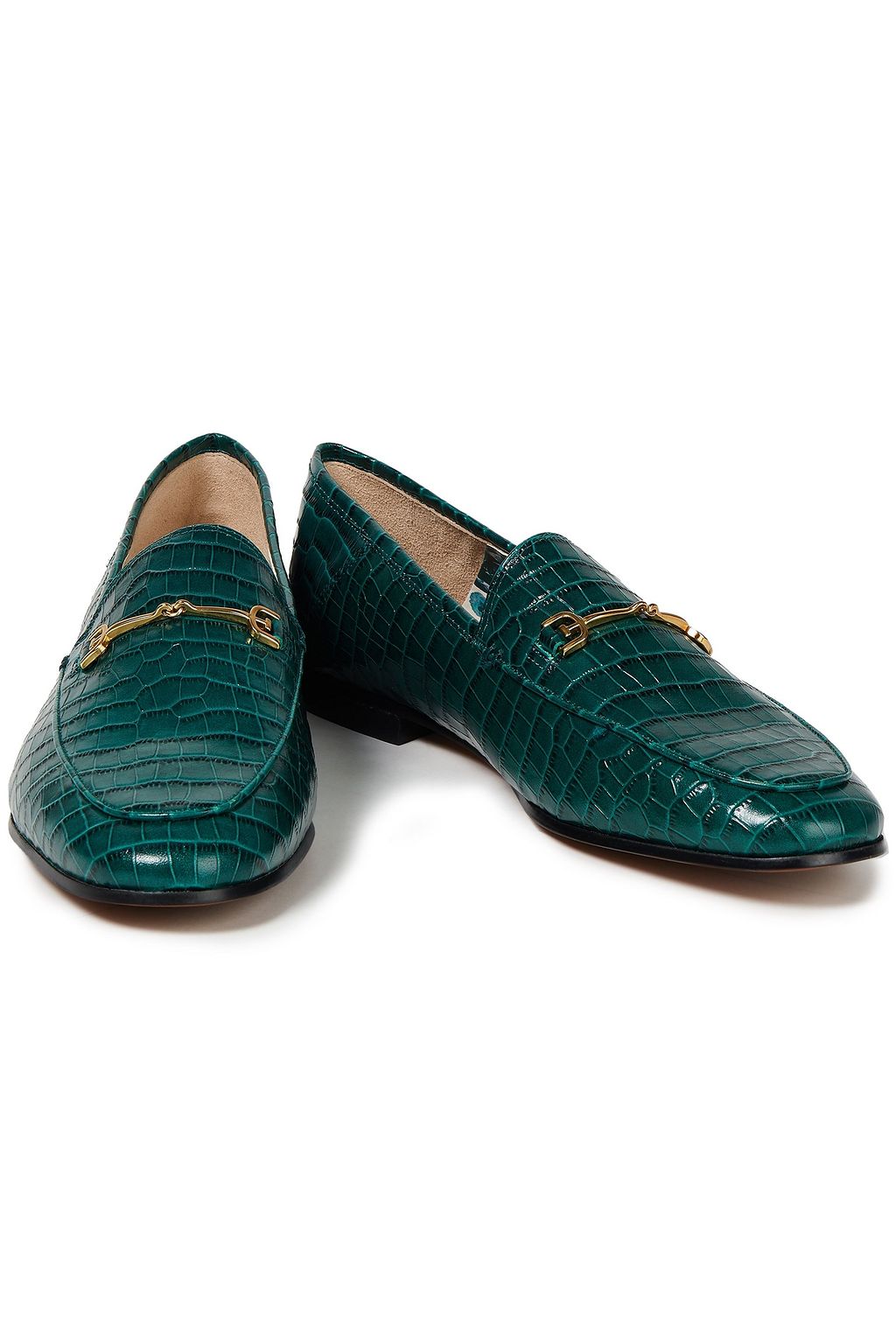 SAM EDELMAN Loraine faux croc-effect leather loafers