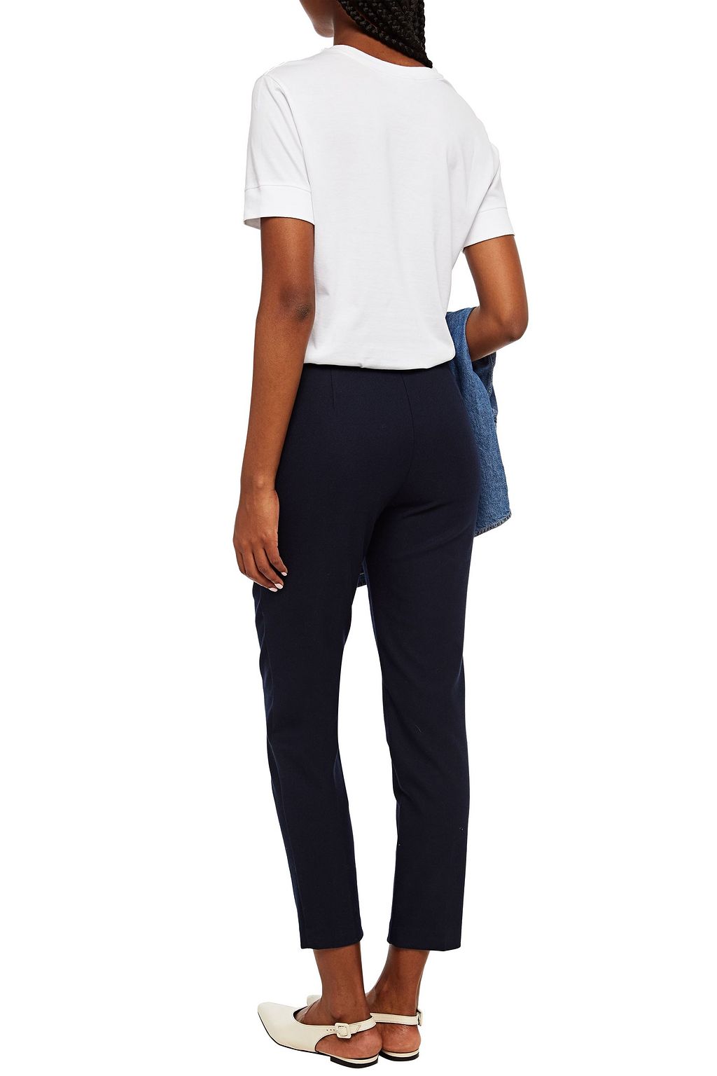 AMERICAN VINTAGE Ovanation cropped washed-twill slim-leg pants