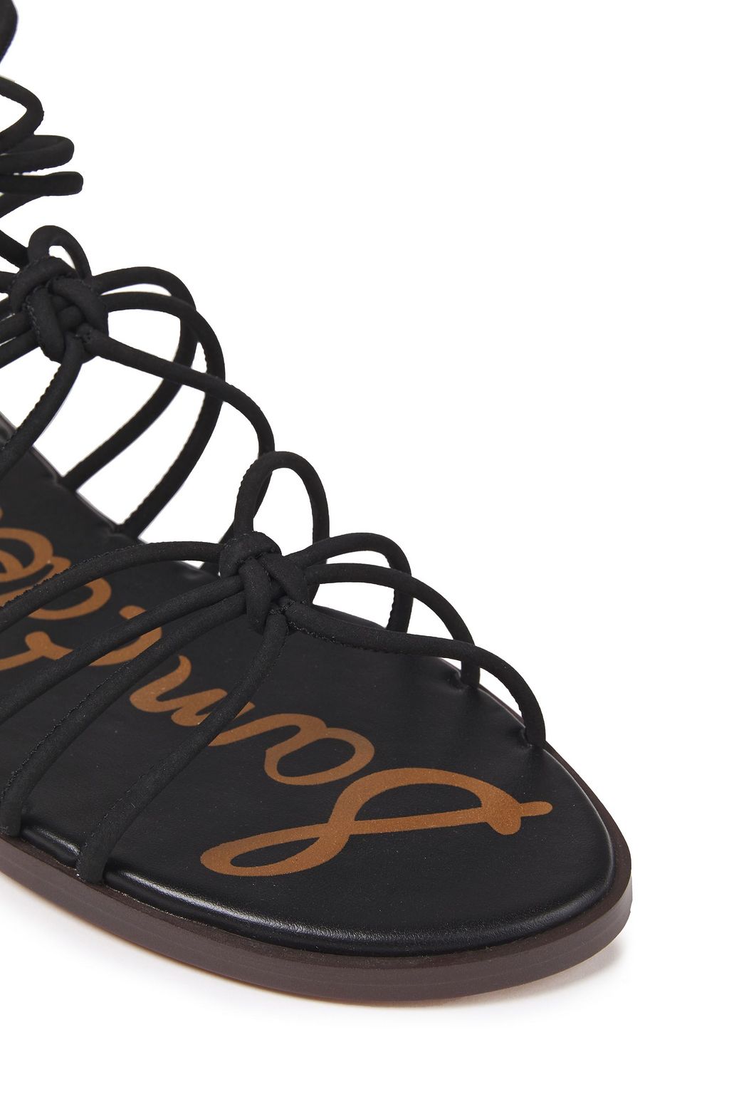 SAM EDELMAN Emi knotted suede and leather sandals