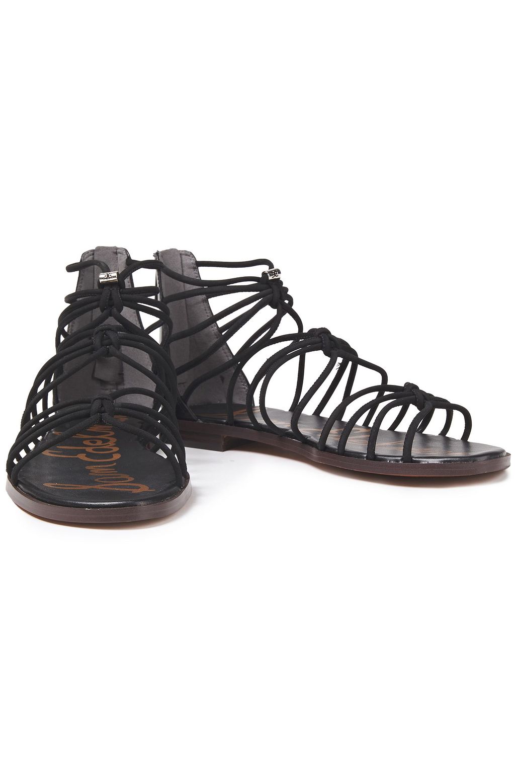 SAM EDELMAN Emi knotted suede and leather sandals