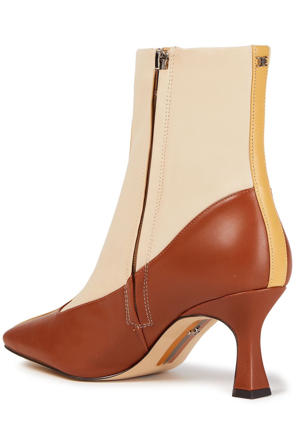 SAM EDELMAN Color-block leather ankle boots