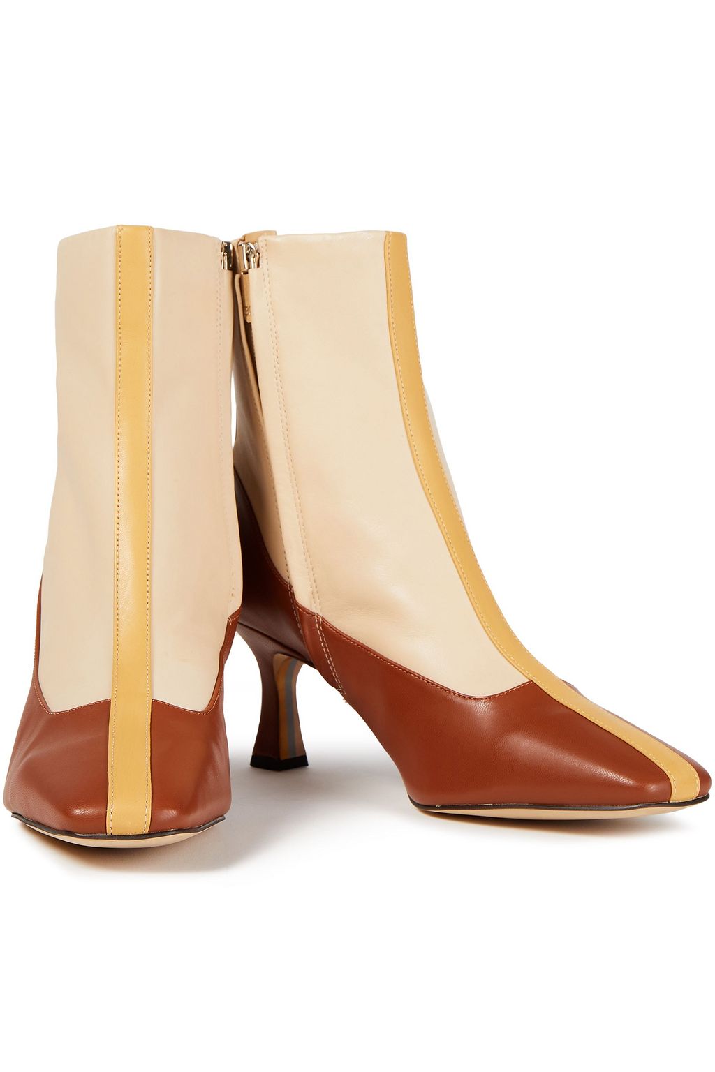 SAM EDELMAN Color-block leather ankle boots