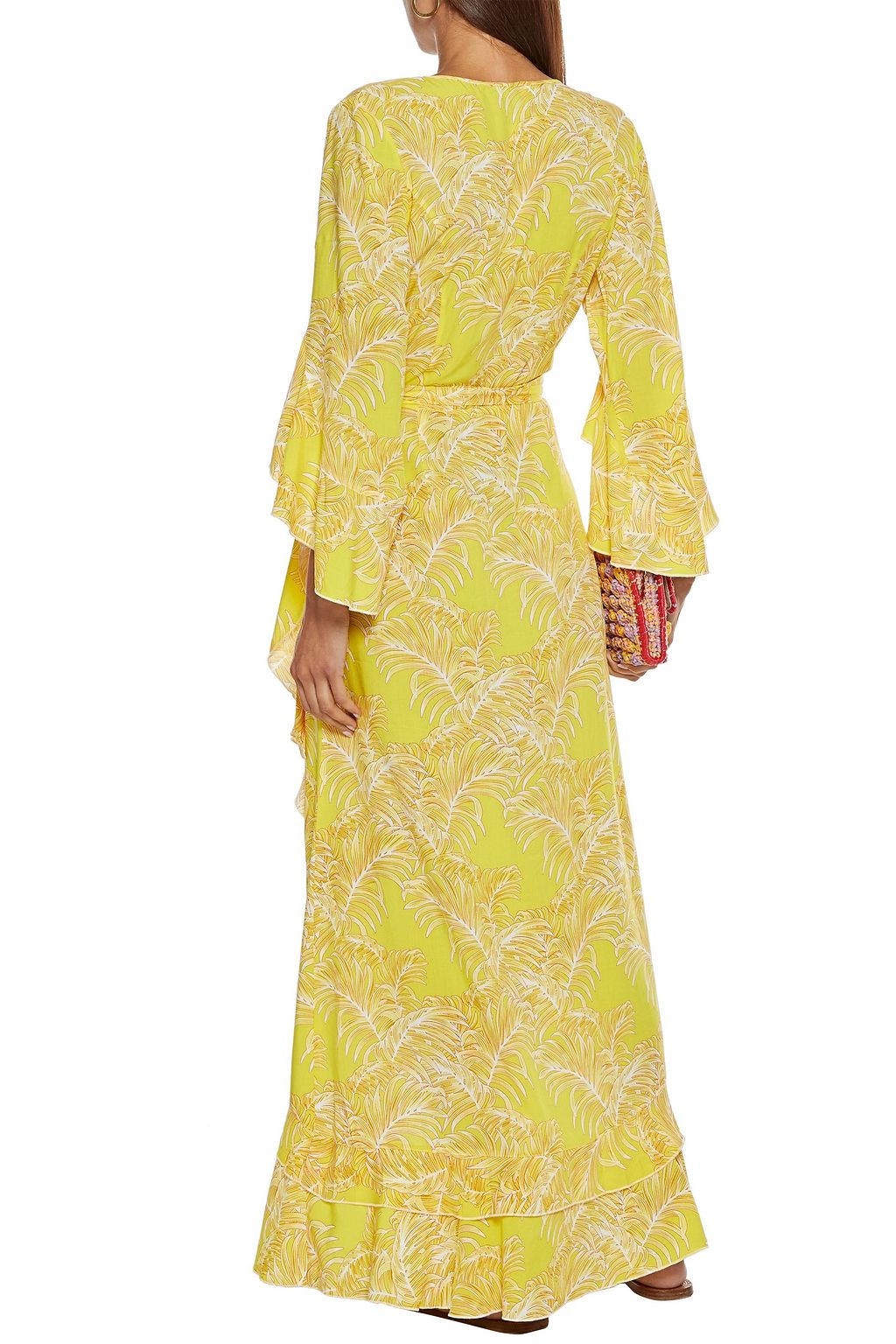 MELISSA ODABASH Cheryl printed voile maxi wrap dress