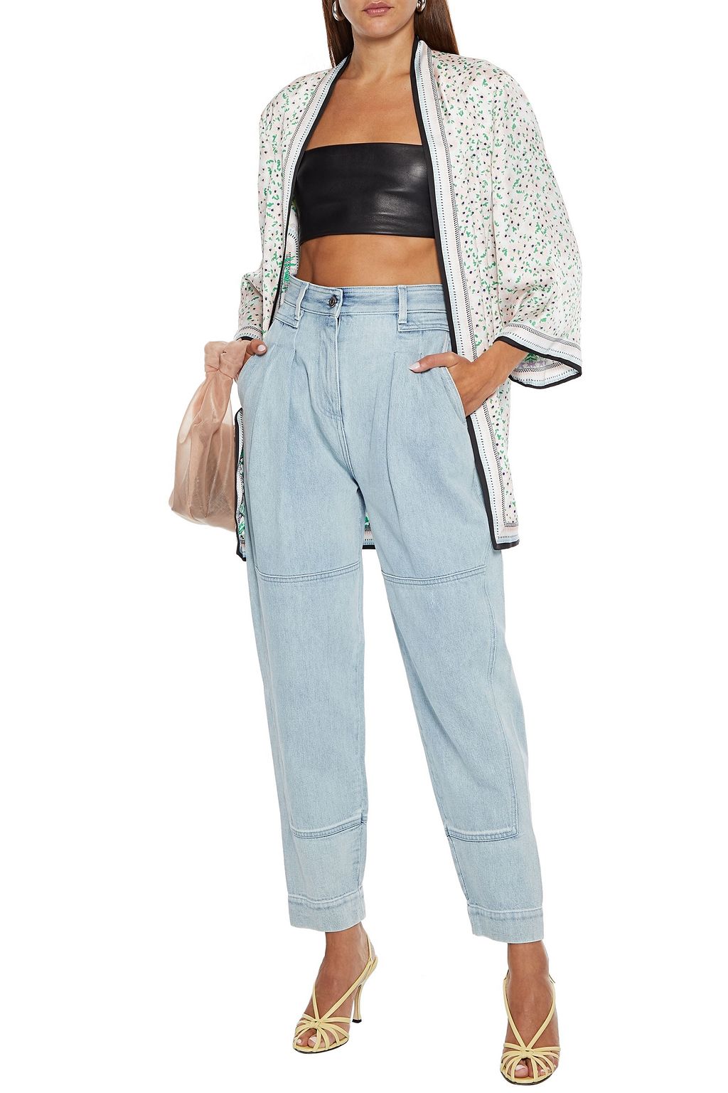 ALICE + OLIVIA Koko reversible printed satin kimono