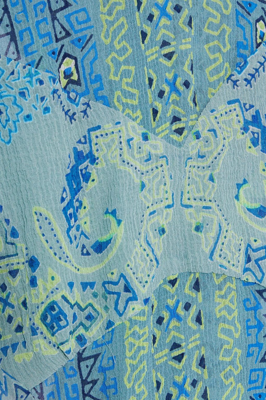 ETRO Bead-embellished printed silk-crepon top