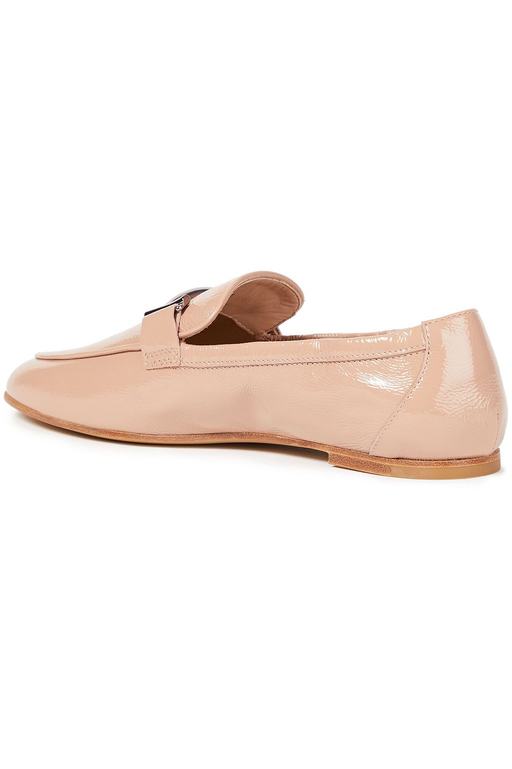 TOD'S Double T Loafers aus Lackleder in Knitteroptik mit Verzierung