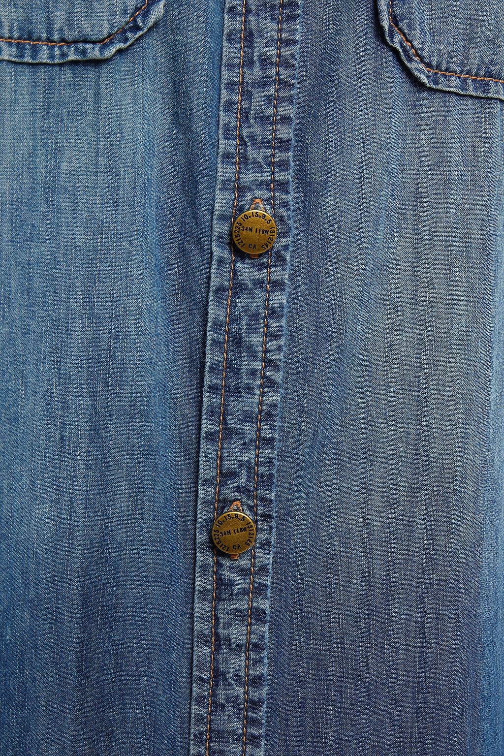 CURRENT/ELLIOTT Denim maxi shirt dress