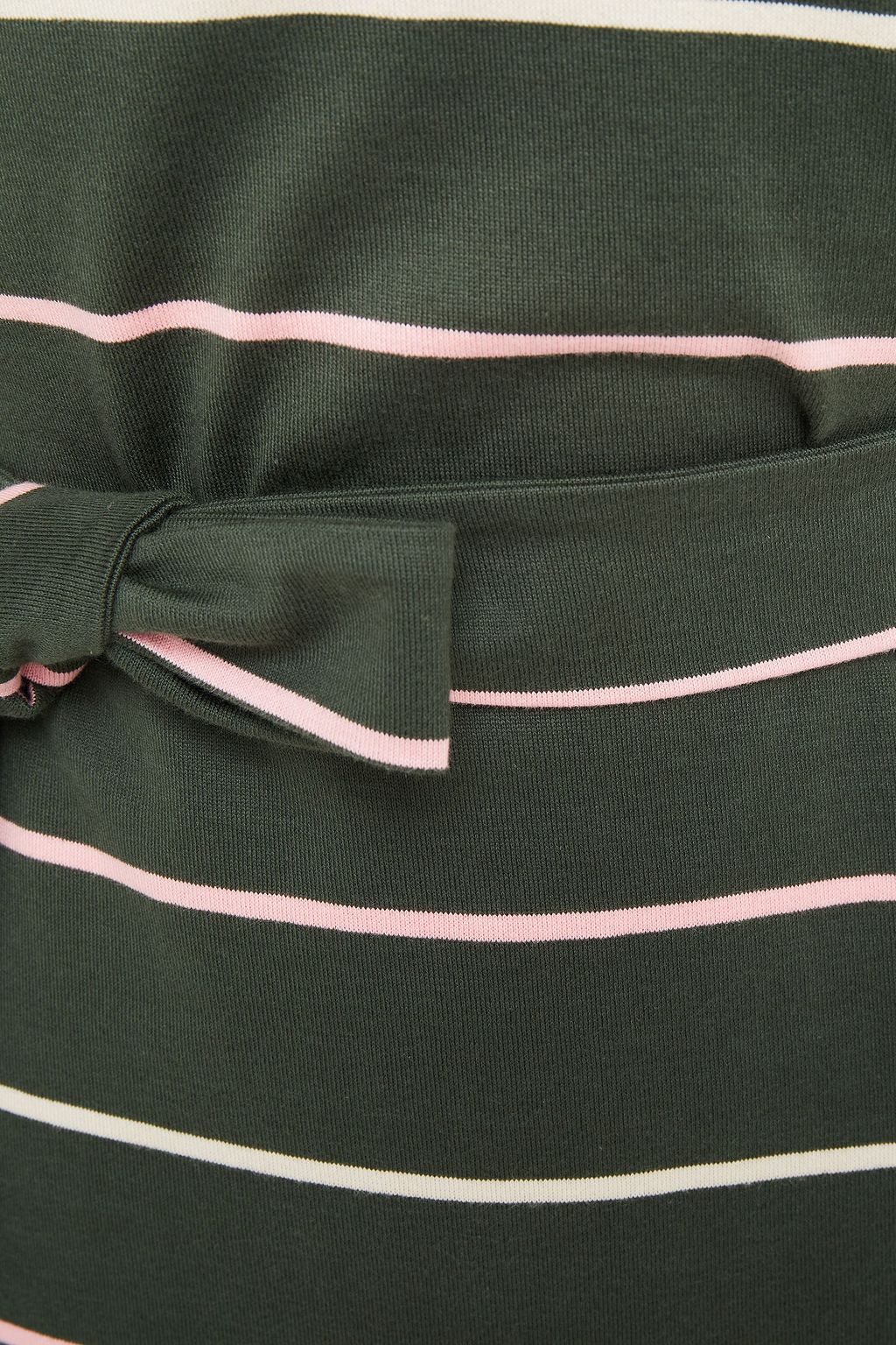 A.P.C. Belted striped cotton-jersey mini dress
