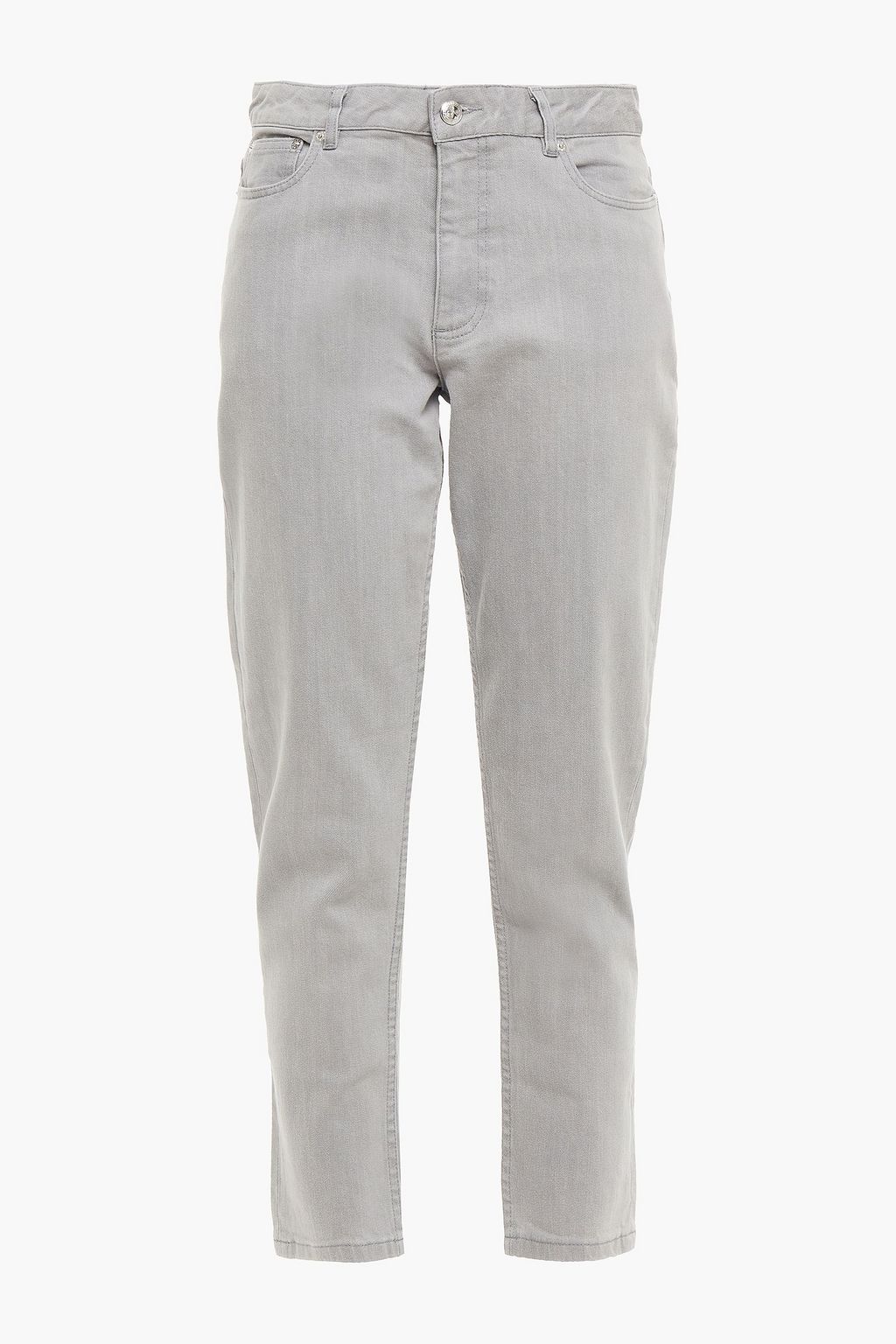 Gray High-rise slim-leg jeans | Sale up 