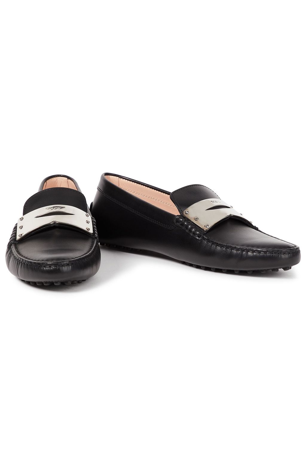 TOD'S Gommino embellished leather loafers