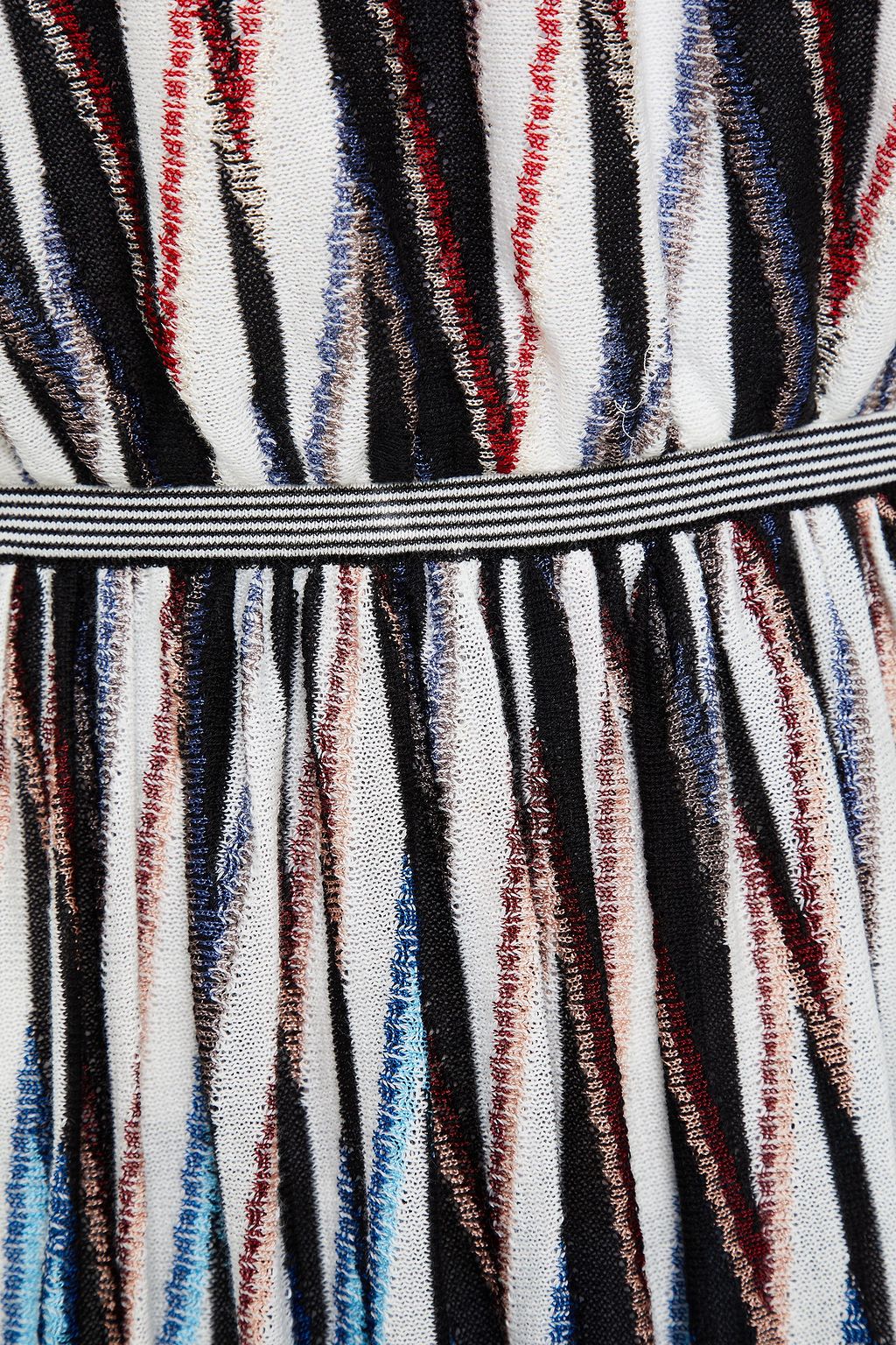 MISSONI Gathered cotton-blend halterneck midi dress